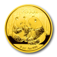Panda 2009, 5 unciás befektetési aranyérme