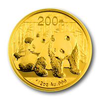 Panda 2010, 1/2 unciás  befektetési aranyérme