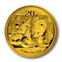 Panda 2010, 1/20 unciás befektetési aranyérme
