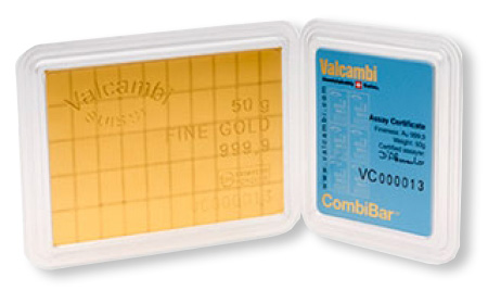 Valcambi combibar arany tábla 50gr