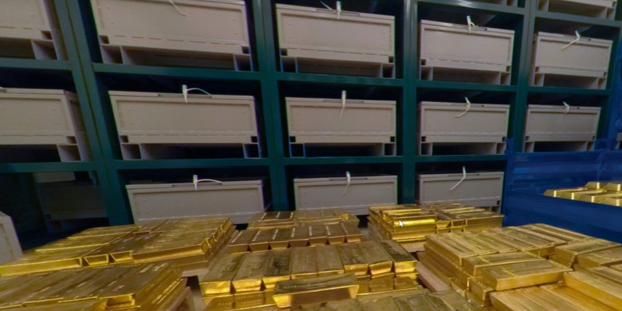 400 unciás Aranytömbök az MNB trezorjában